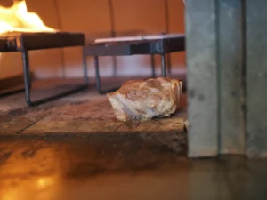 窯GRANDEで焼く牛肉